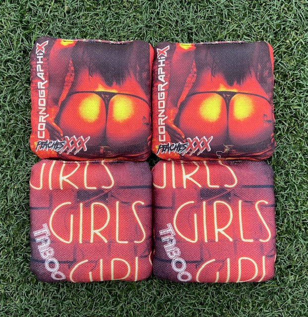 Backyard "Peaches" Cornhole Bags