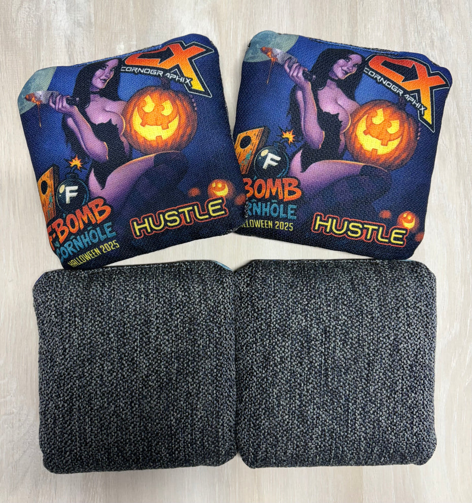 Hustle "Halloween Hottie 2025 by FBomb Cornhole" Cornhole Bags