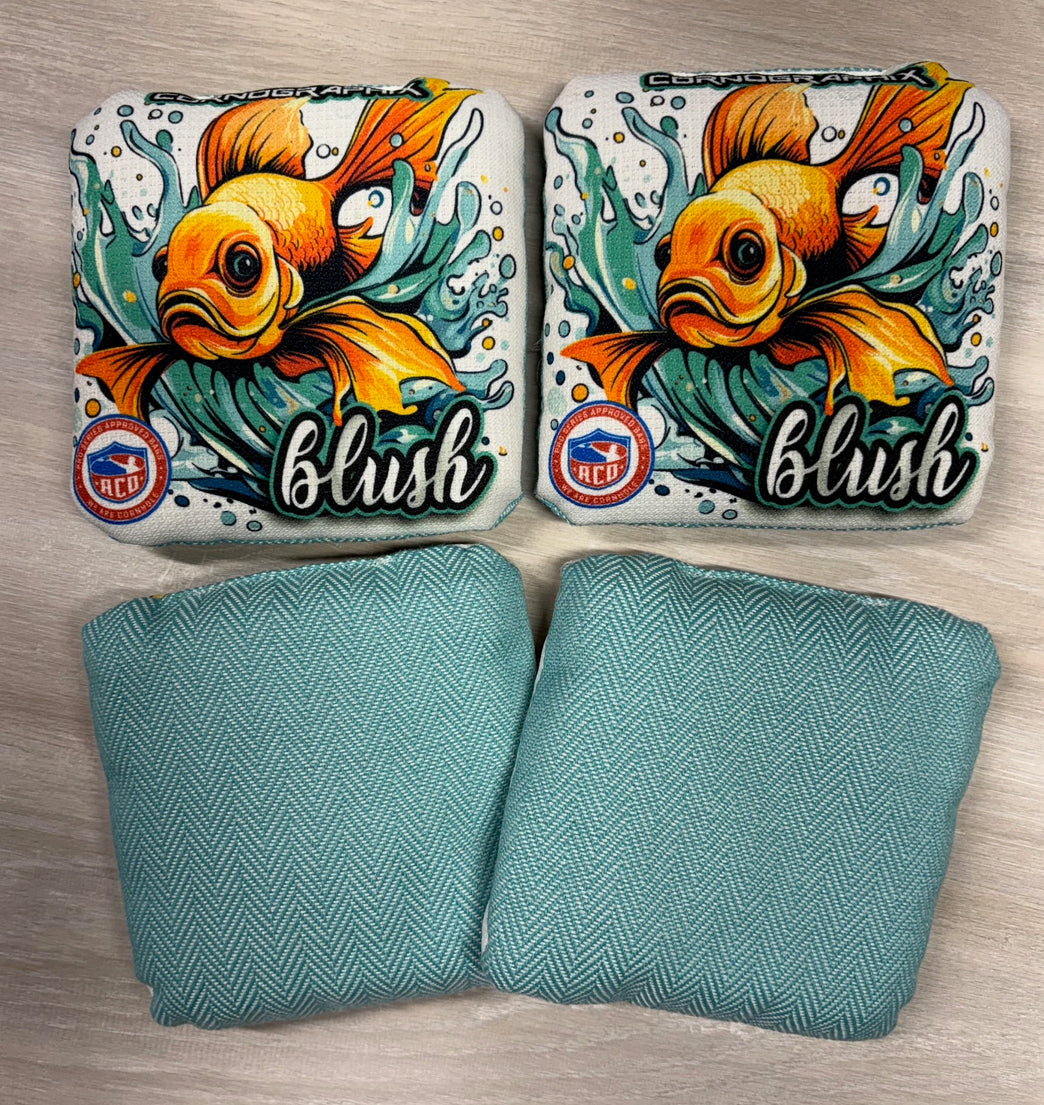 Blush "Goldie" ACO Stamped Cornhole Bags