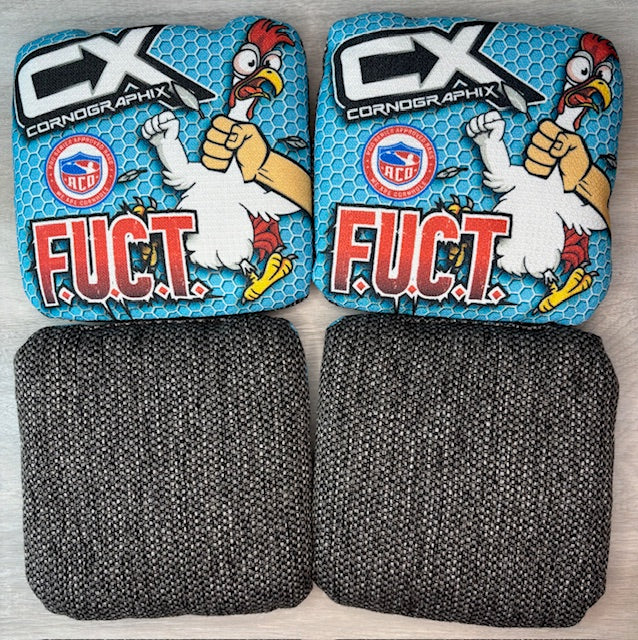 F.U.C.T. Chicken Teal ACO Cornhole Bags