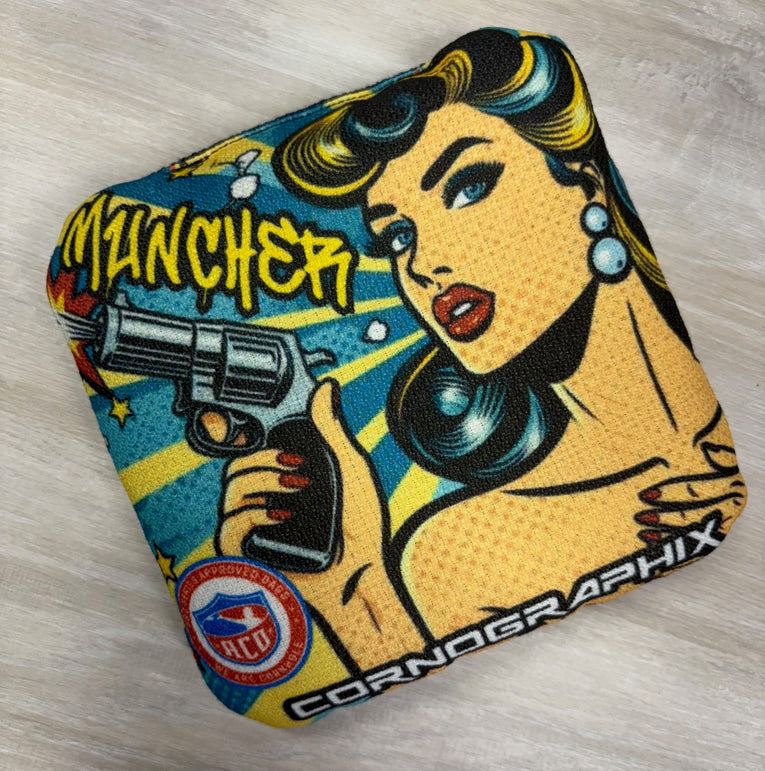 Muncher "Bang Bang" ACO Stamped Carpet Cornhole Bags