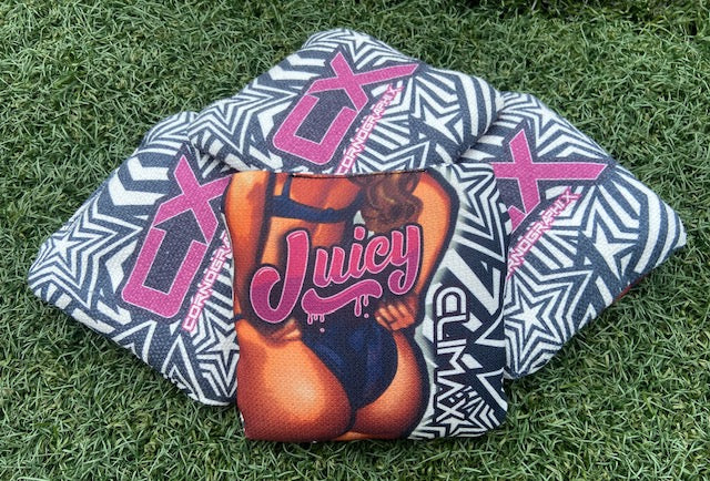 Juicy cornhole bag