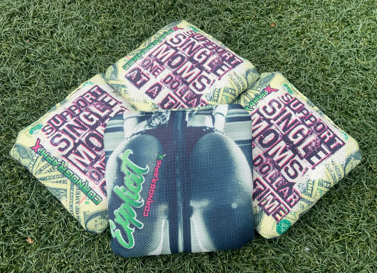 Single Moms cornhole bag