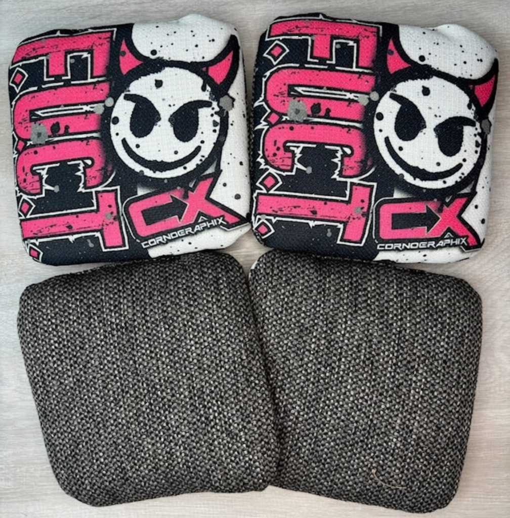 Pink Out cornhole bag